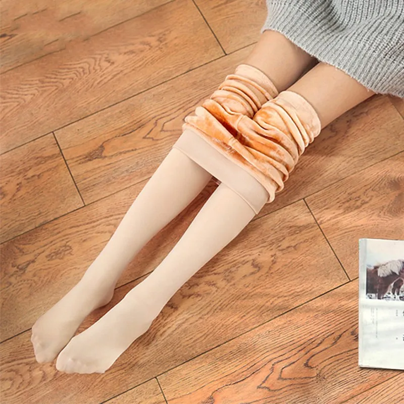 Winter Warm Velvet Pantyhose Elastic Leg Slimming stockings woment's