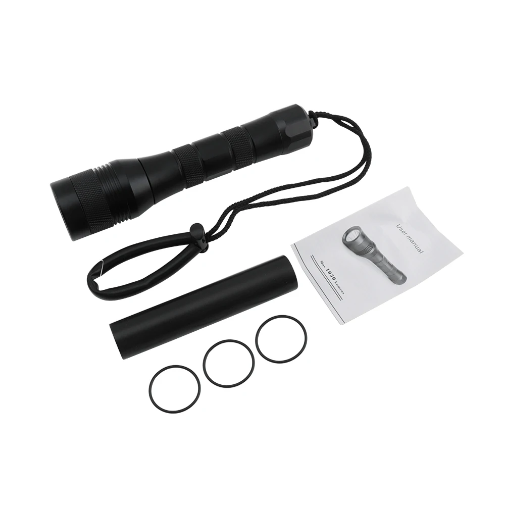  BORUiT DIV01 LED Scuba Diving Flashlight High Power XM-L2 1050lm Dive Torch Underwater 150M 18650 S - 32868967884