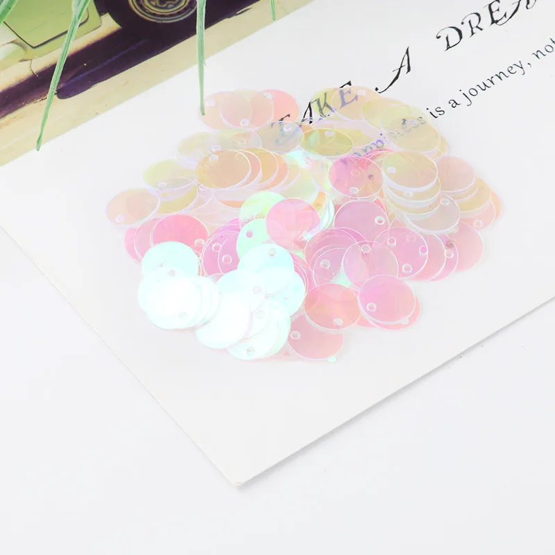 

120pcs/Pack Size 15mm AB Tranparent Sequin Flat Round Matte Spangle Sequins Paillettes Sewing wedding Craft Kids DIY Material