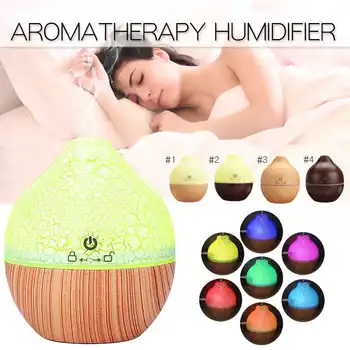 

Electric Humidifier 7 LED Lights Aromatherapy Essential Oil Diffuser Wood Air Humidifier Purifier USB Mini Mist Maker