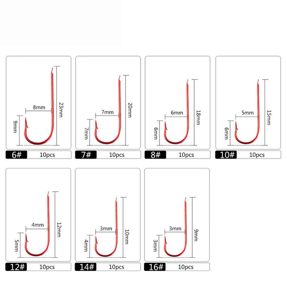 10 шт./упак. Размеры 6#7#8#10#12#14#16# Рыбалка колючая крючок углерода Сталь Fishinghook AD-sharp молния карп подачи Anzol рыболовные снасти джиг