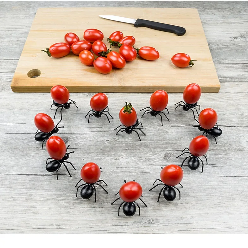 

12pcs Fruit Fork Ant Shape Forks Snack Cake Dessert Tableware for Home Kitchen Party Dinner Fruit Pick Kitchen accessories 5Z