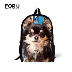 FORUDESIGNS/модные женские туфли для мужчин повседневное рюкзаки милый питомец собака печати Школьный рюкзак для студентов детей школьные