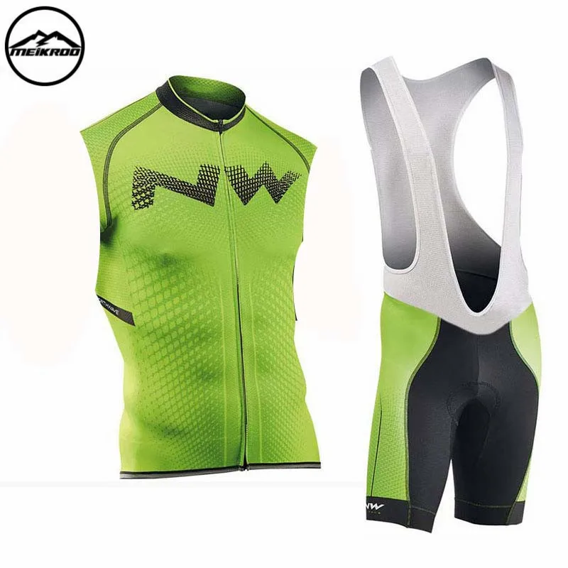 NW 2018 NEW Men Cycling Jersey Sleeveless Set Outdoor Sport Wear Bib Shorts Bicycle Clothes Quick Dry Ropa Ciclismo Maillot | Спорт и