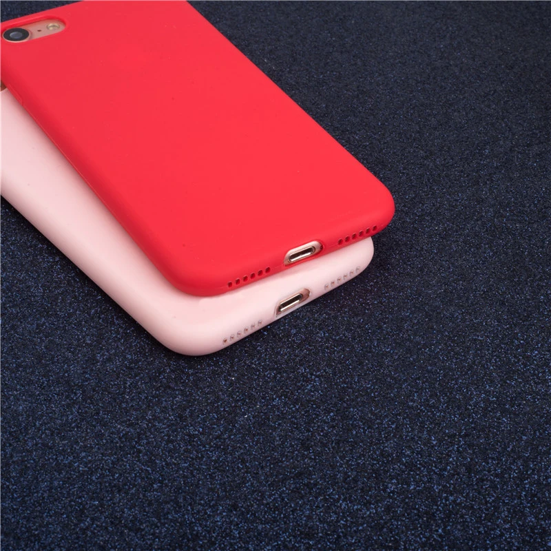 Luxury Soft Back Matte Color Cases for iPhone 7 plus 8 6 6s X XS max XR 5 5s SE Case Shockproof TPU Silicone Back Cover iphone 8 plus case