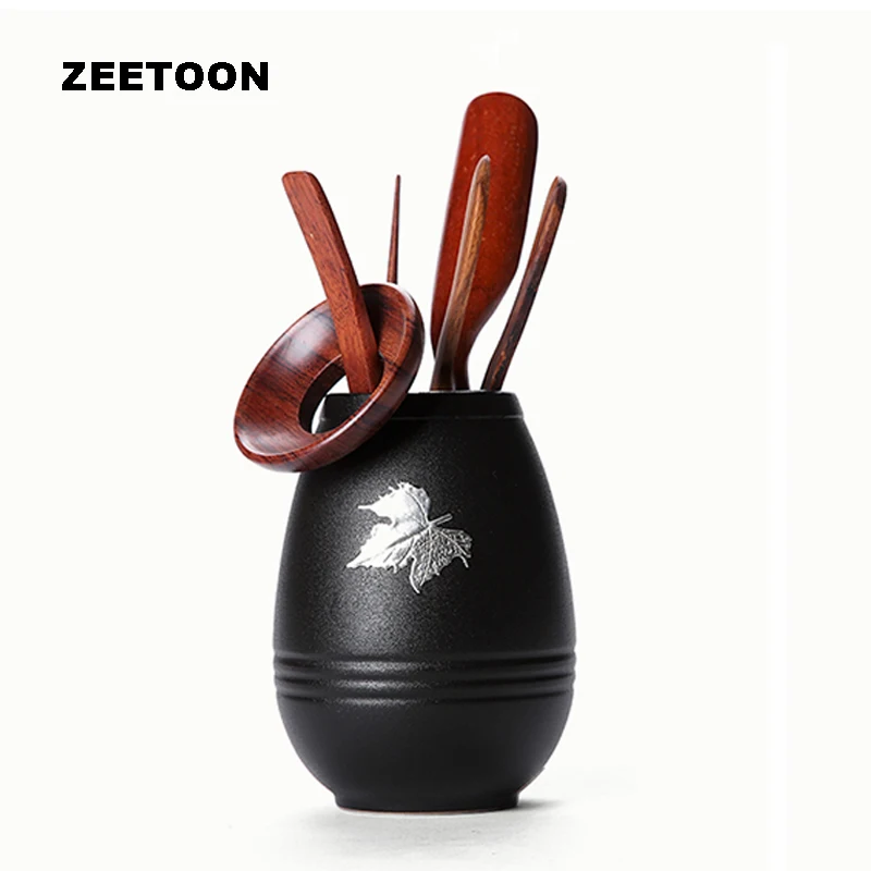 Black Zen Boutique инкрустированные оловянными кленовыми листьями крупная керамика