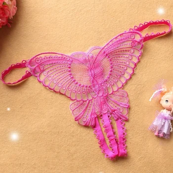 

Fashion Intimates Briefs Sexy Lady Underwear G String Thongs T Back Hollow out butterfly Embroidery G-Strings FYNS030W