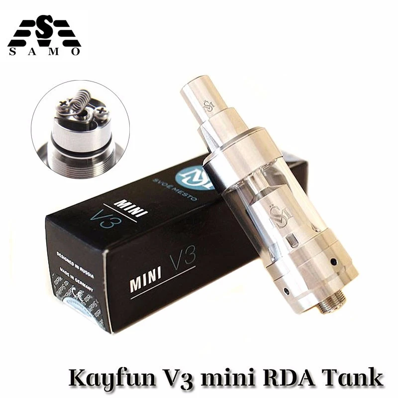 Горячая Kayfun мини V3 RDA электронная сигарета ввиду распылитель с 19 мм Диаметр Танк воздуха для электронной жидкости
