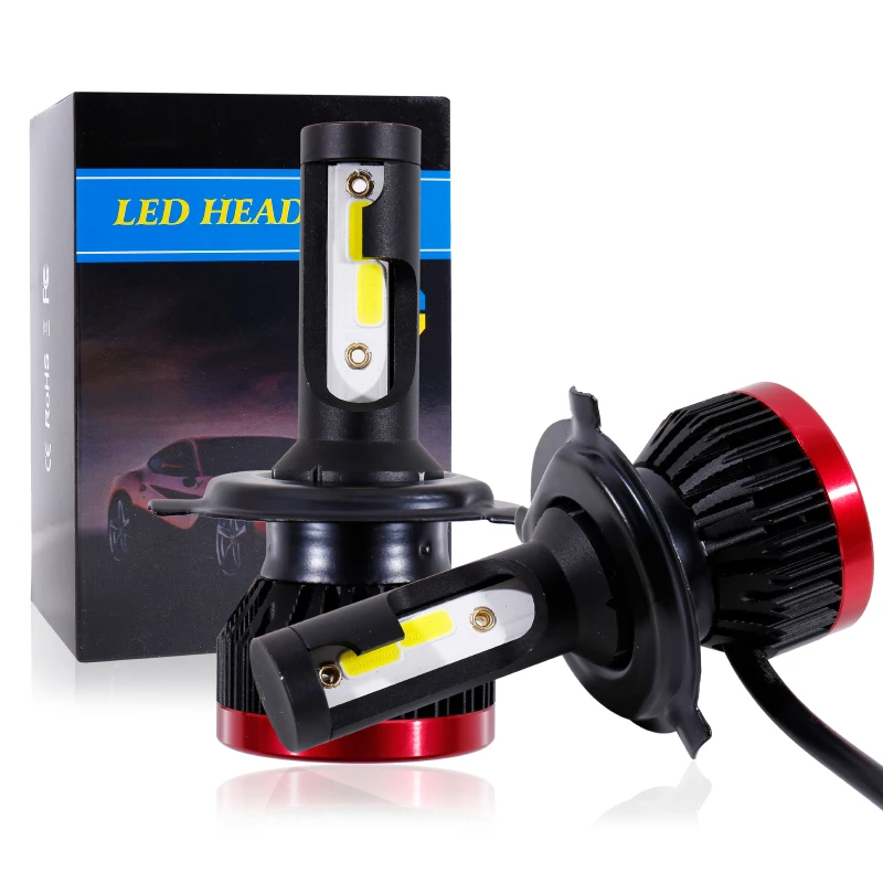 2 шт. H4 LED Mini Siize Автомобильные светодиодные лампы для фар DOB Chip 10000LM 6000K H1 H3 H7 H11 9005 9006