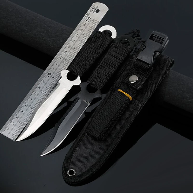 Tactical Knife Paratroopers Knife Stainless Steel Diving Straight knife