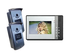 Freeship Sistema de Liberación de La Puerta Pulgadas a Color LCD de Video Teléfono de Puerta de Intercomunicación Desbloquear Envío Altavoz de intercomunicación Timbre de La Cámara