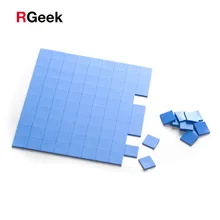 100 Pcs Blu 10mm * 10mm * 1mm GPU CPU Dissipatore di Calore di Raffreddamento In Silicone Conduttivo Pad Termico Pad