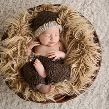 Детские вязаные шапочки со штанами, комплекты для малышей, шапочка для новорожденного, вязаные фотографии, реквизит размер: 0-1 м, 3-4 м