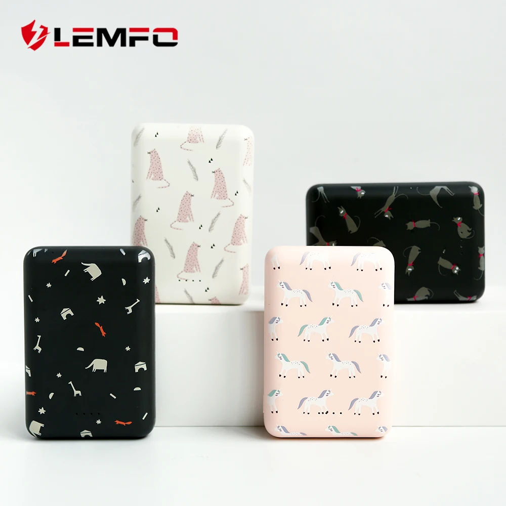 

LEMFO Cute Illustration Dual USB Power Bank 10000mah Mini Powerbank External Battery Portable Charging For Iphone Xiaomi Women