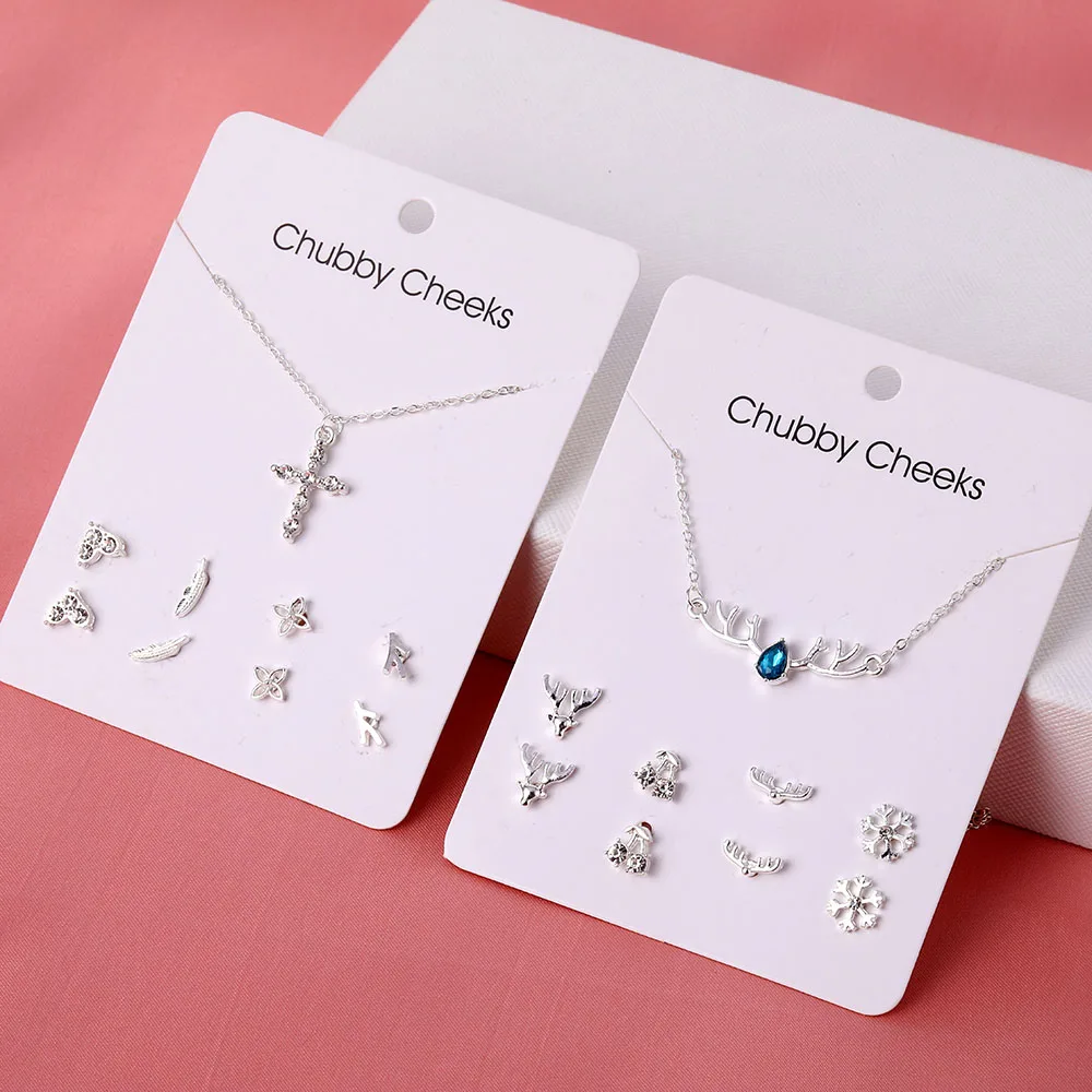 VKME Korean version necklace earrings set jewelry NE+EA women's earrings necklace new 2019 party gift - Image 5
