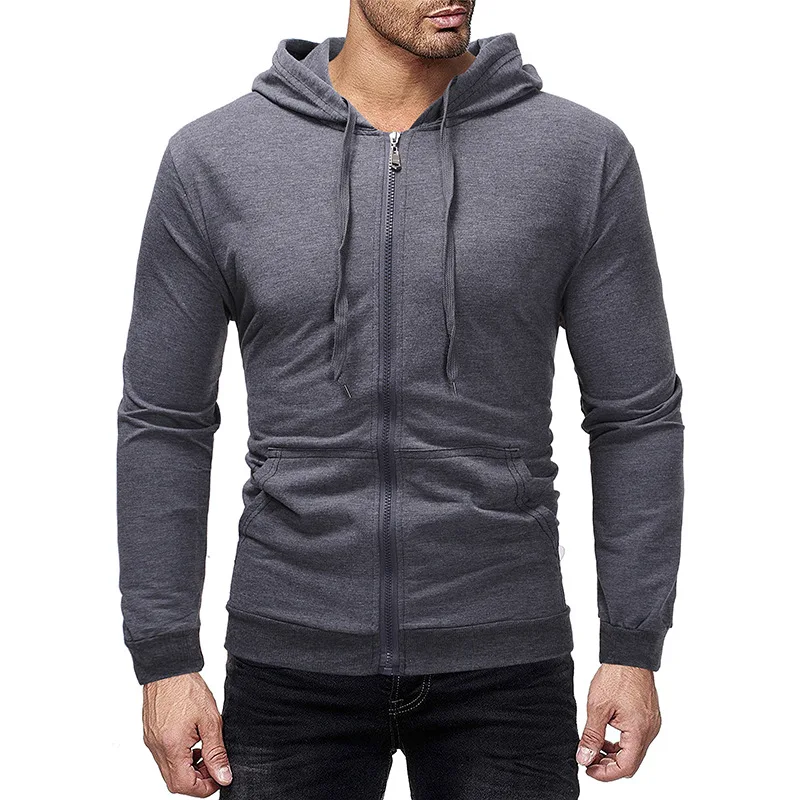 High Quality sweatshirt Men Fashion Solid colour hooded hoodies Hoody Tracksuit Pullover DropShip Streetwear zippered coats Male