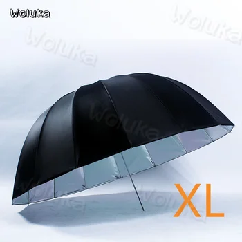 

65 inch 165cm Reflective umbrella Reflective softbox quick open 16 Fiber Bone Black Silver Photography Umbrella CD50 T06