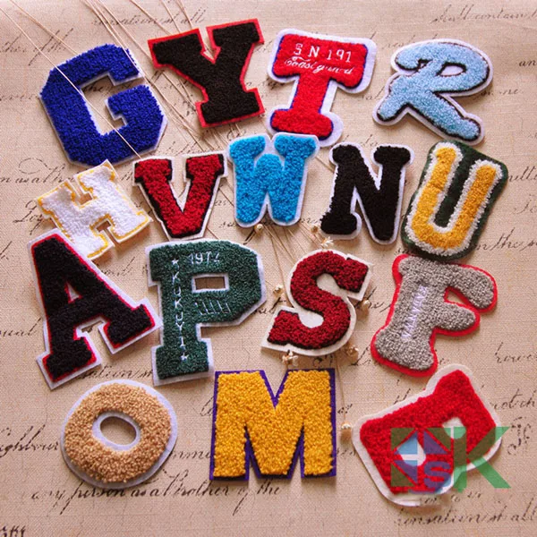 16pcs/lot English Letters Clothes Embroidered Iron on Patches for