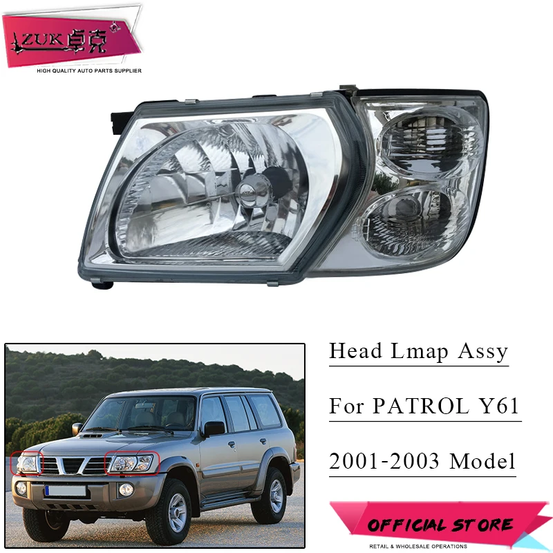 

ZUK 4PCS/SET Headlight Conner Lamp For NISSAN PATROL SAFARI Y61 4200 4500 4800 2001 2002 2003 Headlamp Turn Signal Lamp