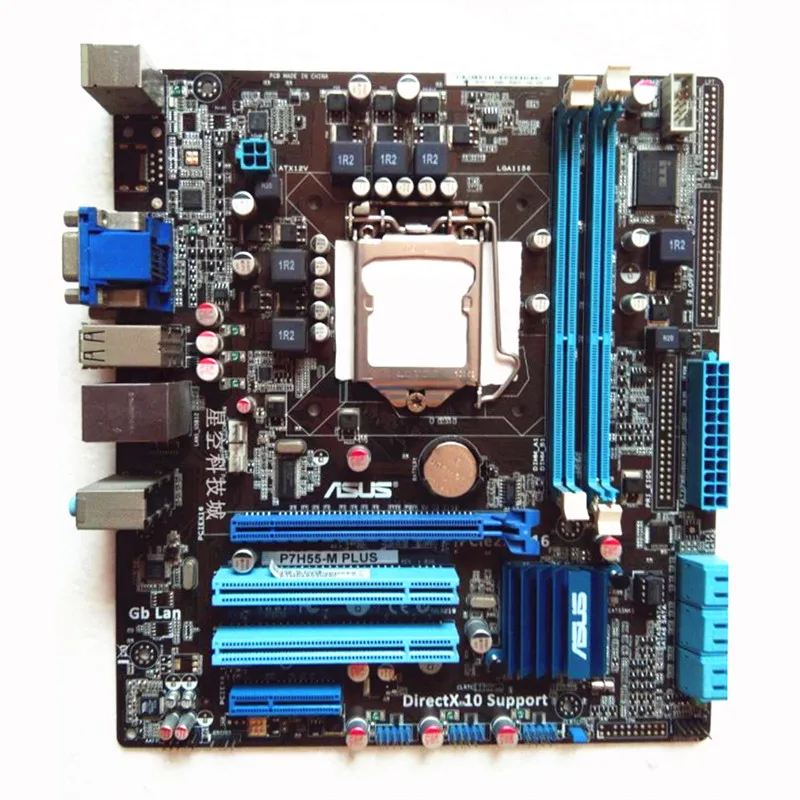 Для ASUS P7H55-M PLUS материнская плата DDR3 LGA 1156 Поддержка I3 I5 X3440 VGA HDMI H55 uATX H55M-S2 H55-UD3H P7H55