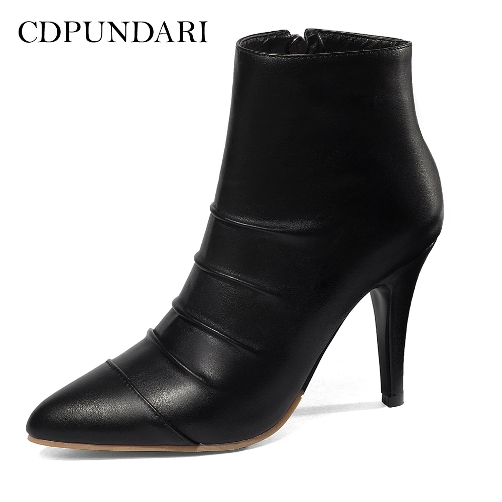 

CDPUNDARI Pointed To Ankle boots for women High heel boots Ladies Winter boots shoes woman