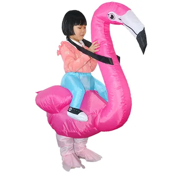 

Flamingo Children Inflatable Costumes Anime Kid Cosplay Clothes Make Up Halloween Christmas Dinosaur Party Toy Inflated Garment