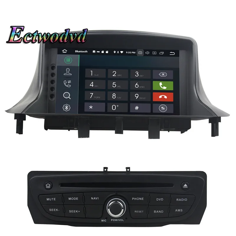 Excellent Ectwodvd Octa Core 4G Android 8.0/Quad Core Android 8.1 Car Multimedia DVD Player For Renault Megane III Fluence 2009-2016 8