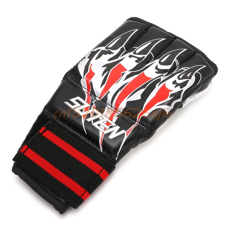 Half finger Boxing font b Gloves b font Sandbag Training MMA Fighting Sparring Combat font b