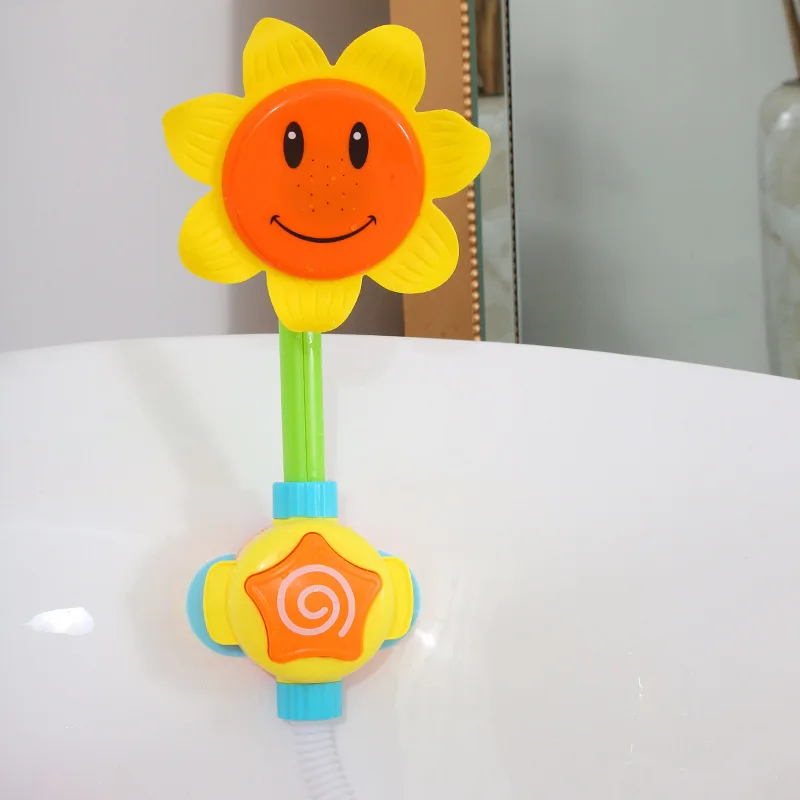 Детские Игрушки для ванны веселая водная игра кран Подсолнух душа носик игрушки