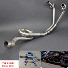 For Yamaha MT-03 YZF R3 R25 2014 2015 2016 Motorcycle Exhaust Muffler Mid Pipe Full System Stainless Steel 2 Colors for Option