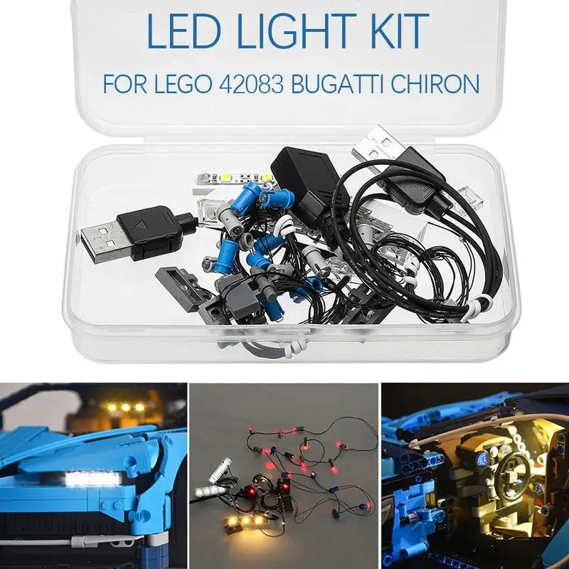 Luz LED Kit de iluminación luminoso DIY bloques de construcción sólo para LEGO 42083 Bugatti Chiron técnica conjunto - 3