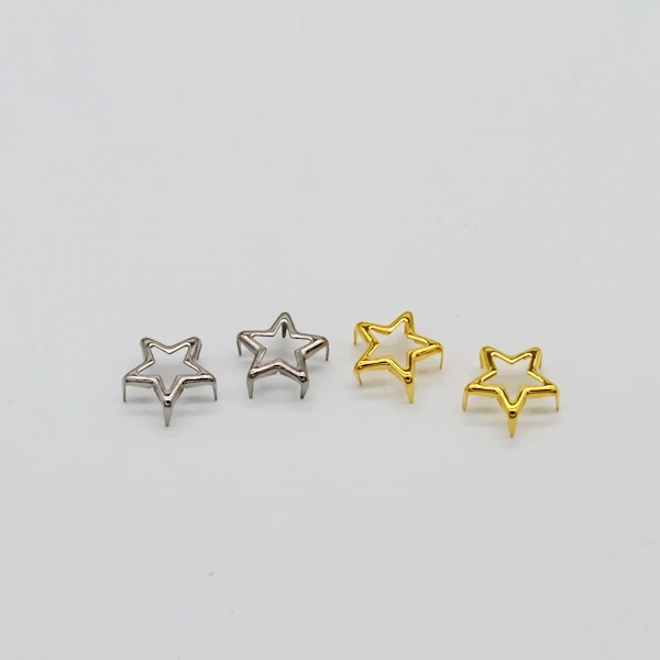 

12 mm hollow star garment rivets claws stud for bag, hat, shoe,jeans,leather chocker decoration diy craft accessories