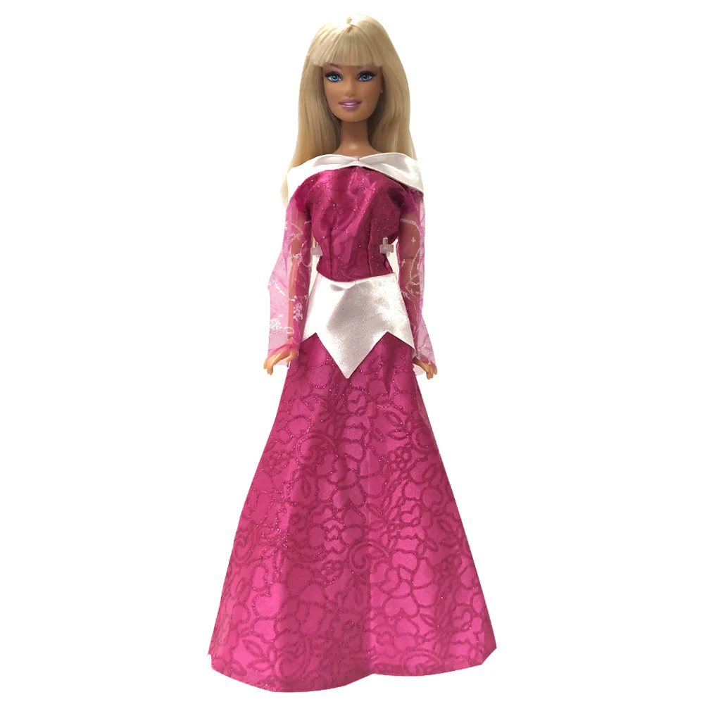 

NK One Set Doll Dress Similar Fairy Tale Princess Aurora Wedding Dress Gown Party Outfit For Barbie Doll Best Girls' Gift