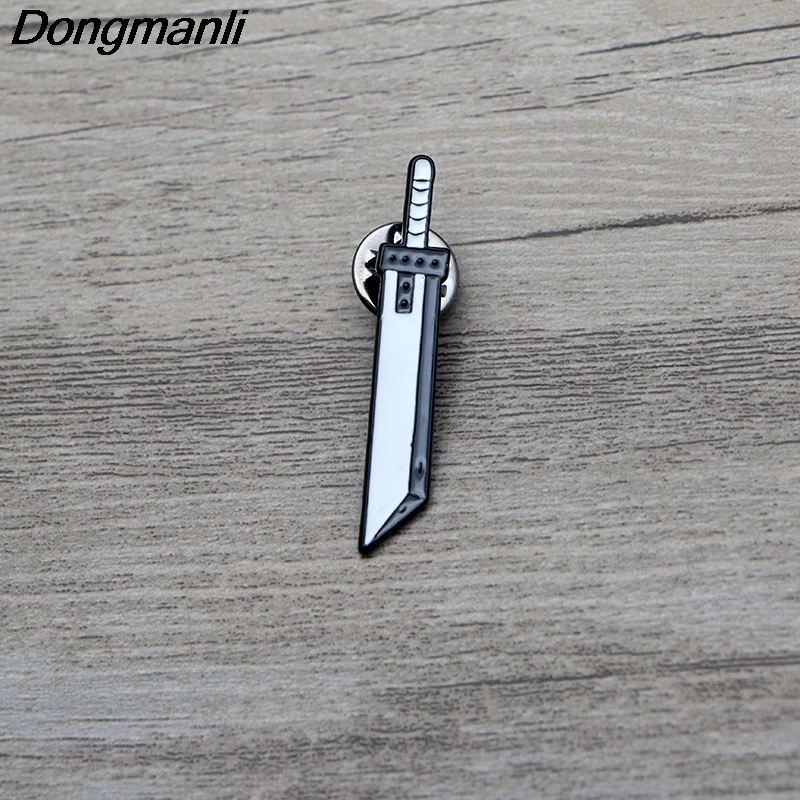 

L3007 Game jewelry Final Fantasy Sword Enamel Pin for Backpack/Bag/Jeans Clothes Badge lapel pin brooch Jewelry 1pcs