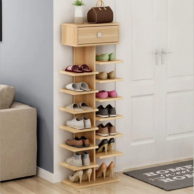 double shoe racks scarpiera organizer wooden home furniture