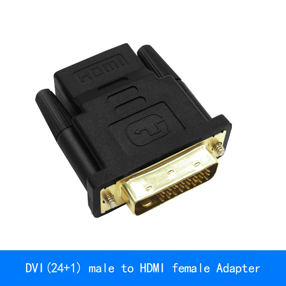 

Gold Plated DVI ( 24+1) Male to HDMI Female Adapter Converter Support 1080P for HDTV LCD free shipping