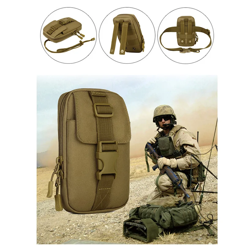 EDC Molle táctico Paquete de vicio desgaste cintura cinturón monedero Deporte al aire libre militar herramienta bolsa mensajero Deporte bolsas