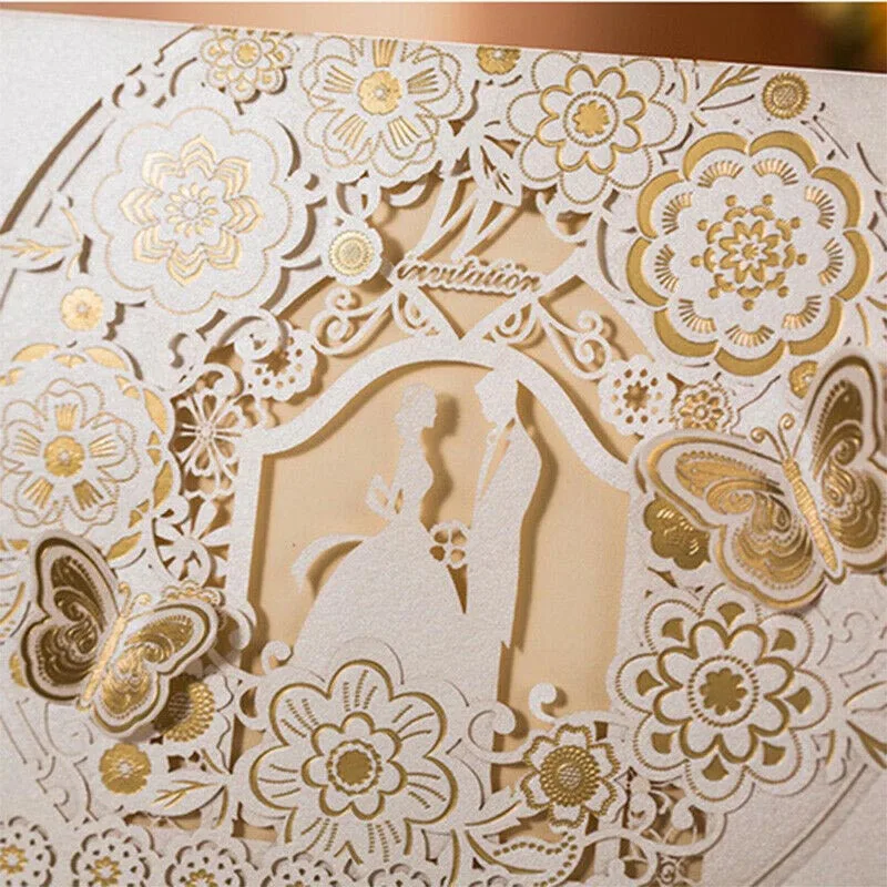  Hot New Birthday Wedding Invitation Cards Free Envelopes with Blank Lace Floral LXY9 - 33012517270