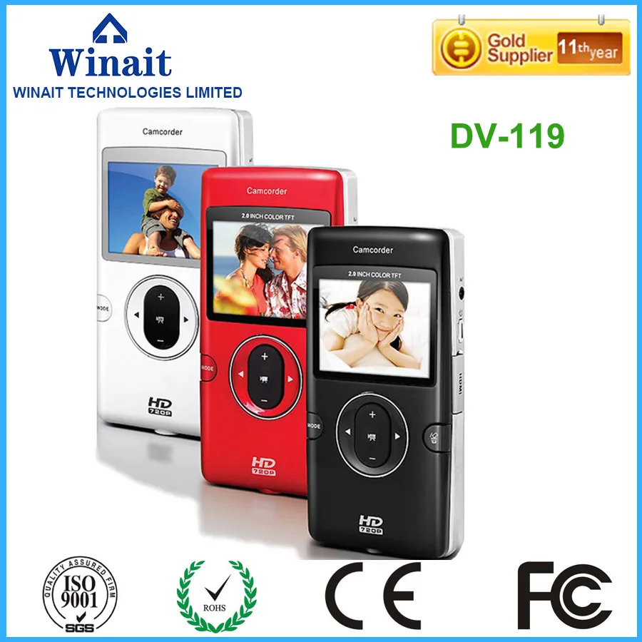 Mini digital video camera DV119 720p hd 4X digital zoom PC camera 2.0