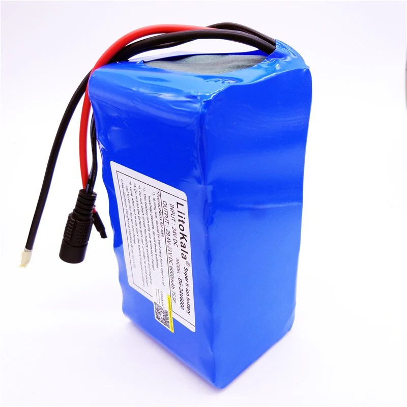 HK LiitoKala 24 V 6Ah 7S3P 18650 батарея 29,4 V 6000 mAh литий-ионный аккумулятор для электрического велосипеда