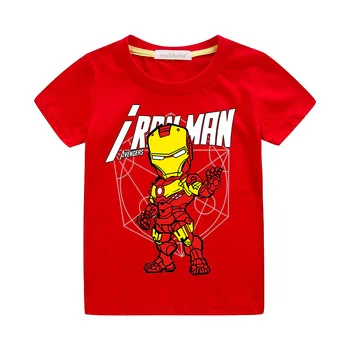 

Iron Man Kids T-shirts Tshirts Children Summer Tee Top Clothing Kids Short Sleeve Casual Costume 2019 Baby Cartoon Clothes ZA022