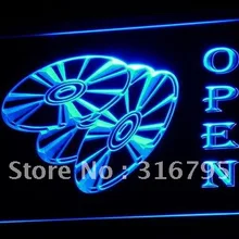 I143 открытый DVD Blu-Ray фильм диск светодиодный световой знак включения/выключения 20+ цвета 5 размеров