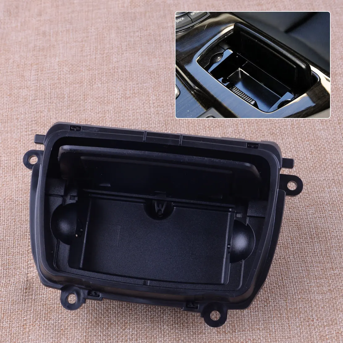 cheap CITALL Fit For BMW F10 F11 5 SERIES 2010 2016 LCI AND NON LCI Black ABS Front Center Console Ashtray 51169206347