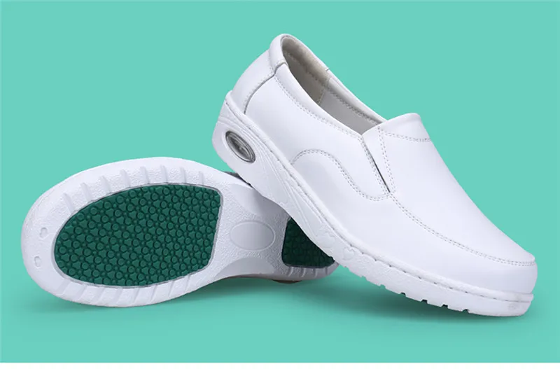 YAERNI/; Всесезонная женская обувь для медсестры белого цвета; женская мягкая прошитая удобная повседневная обувь из натуральной кожи с воздушной подушкой