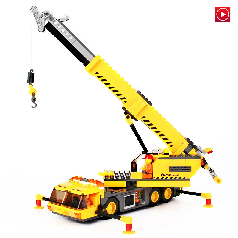 Legoed City Building Crane Lepins Toys Kids 8045 Blocks 380Pcs Model Toy Legoingly Engineering Building Block Educational Bricks