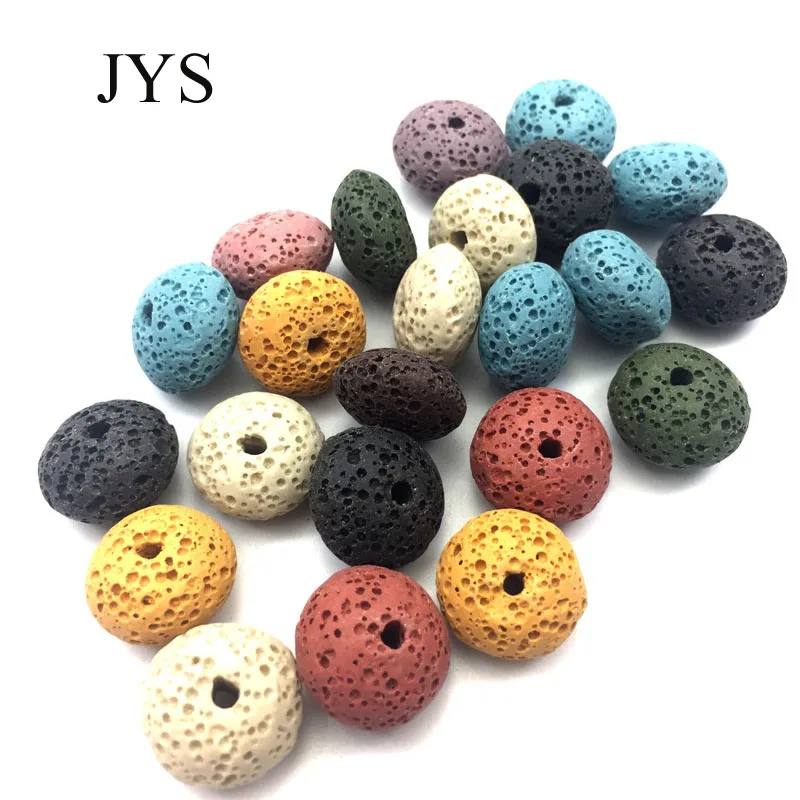 

HOT SALE 10*15MM 24PCS/LOT MIXED COLOR LAVA BEADS ROUND BEADS FOR DIY JEWELRY FINDING MAKING BRACELET NECKLACE!!