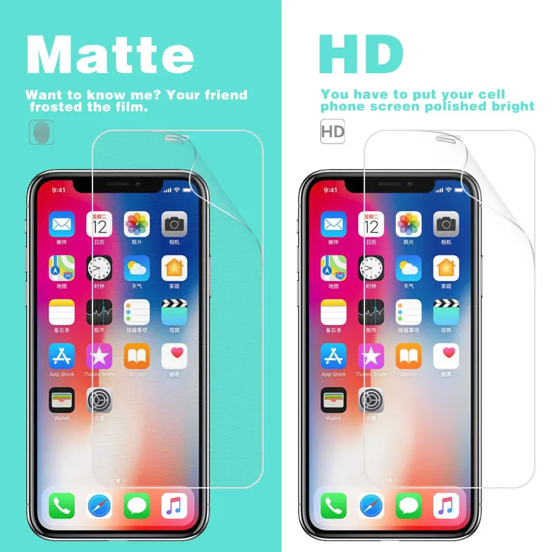 

LCD HD Clear Protection Glossy Film For Iphone XR XS XS MAX Anti-Fingerprint Matte Screen Protector Film Cover