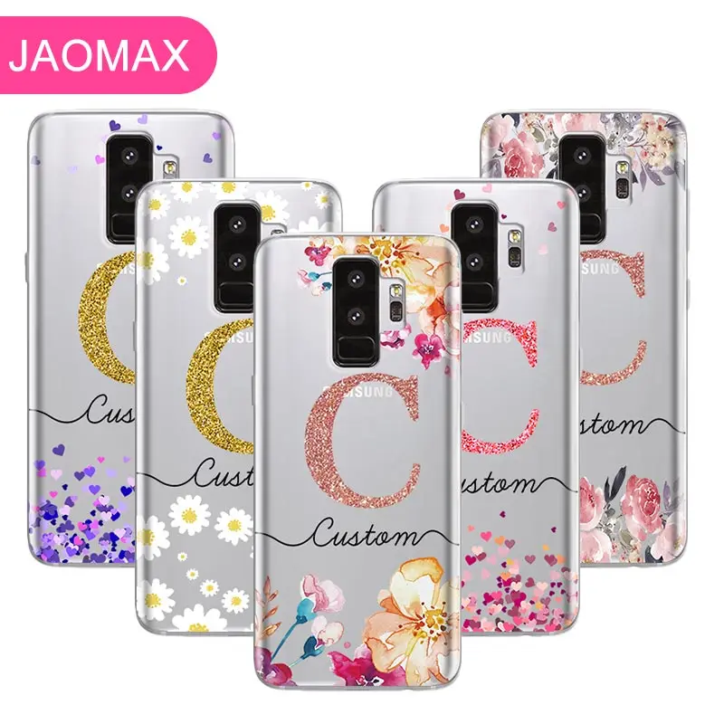 

Jaomax Personalized Custom Name Flower Phone Case For Samsung Galaxy S6 S7 edge S8 S9 Plus Note 8 Soft Silicone Back Cover Capa