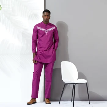 

african men clothes bazin clothes men suits tops shirt pant 2pieces set Stitching wax material cotton african mens clothing