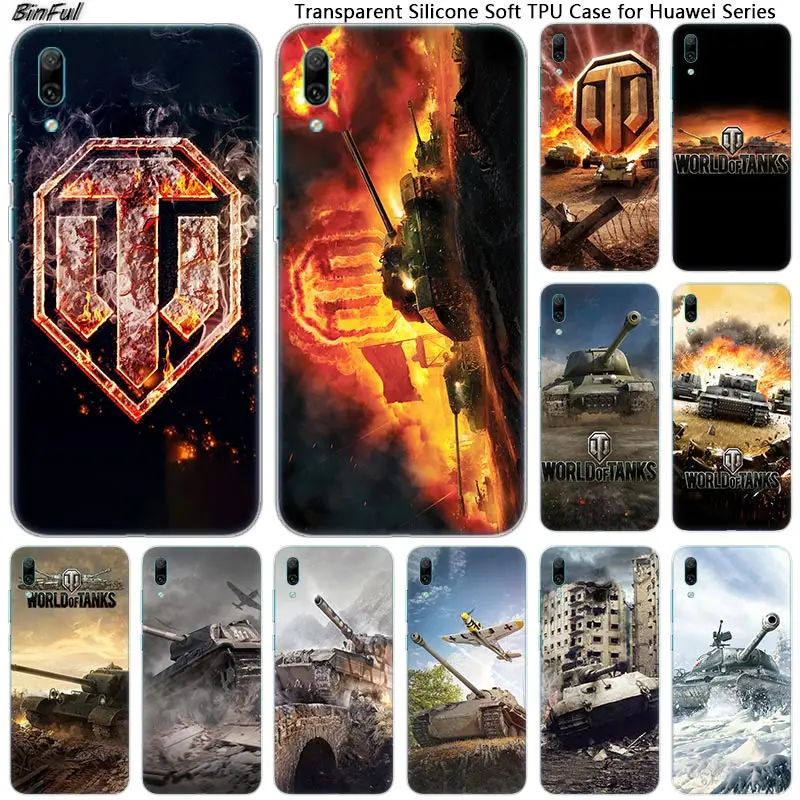 

Hot world of tanks Soft Silicone Phone Case for Huawei Mate 10 20 Lite Pro Enjoy 9S Y9 Y7 Y6 Y5 2019 2018 Pro 2017 Fashion Cover